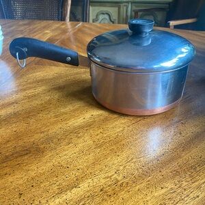 Revere Ware 2 Qt Sauce Pan& Lid Copper Clad